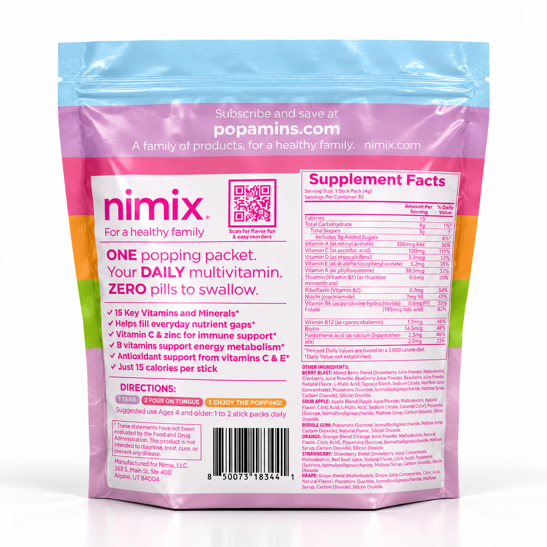 (PRE ORDER) POPAMINS - MULTIVITAMIN - VARIETY PACK - 30 PACK