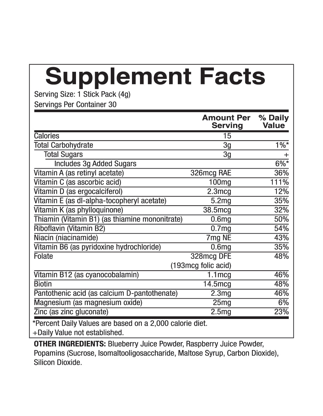 POPAMINS - MULTIVITAMIN - BERRY BLAST - 30 PACK