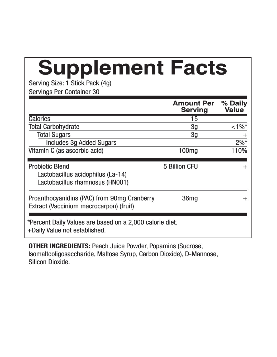 POPAMINS - FEMALE CARE - PEACH SENSATION - 30 PACK