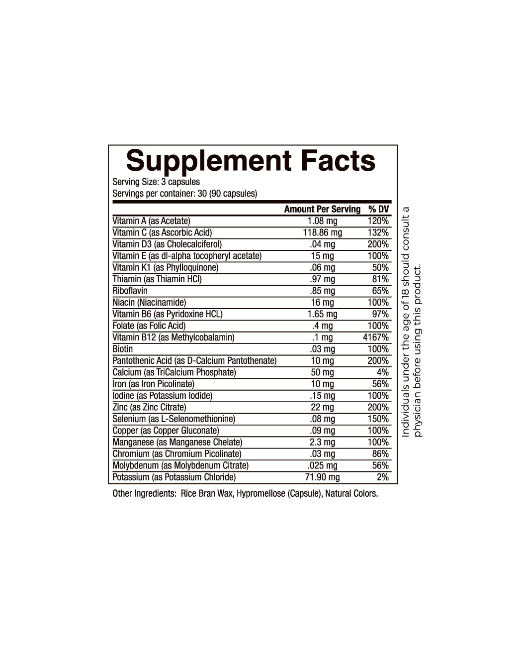 Mens Multivitamin - Teens
