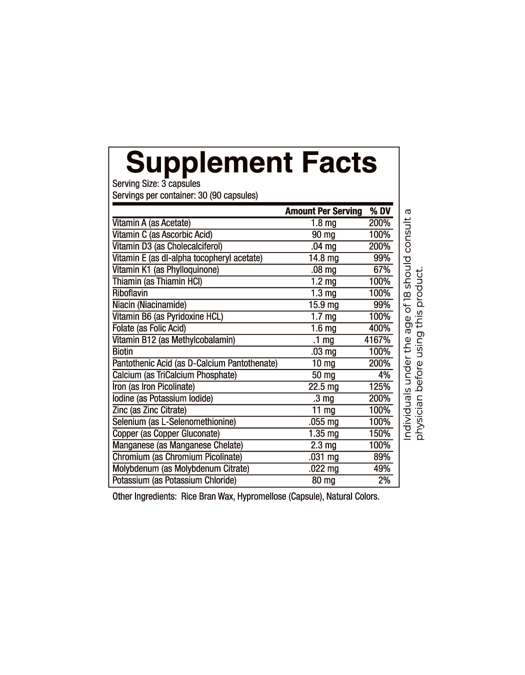 Womens Multivitamin - Teens